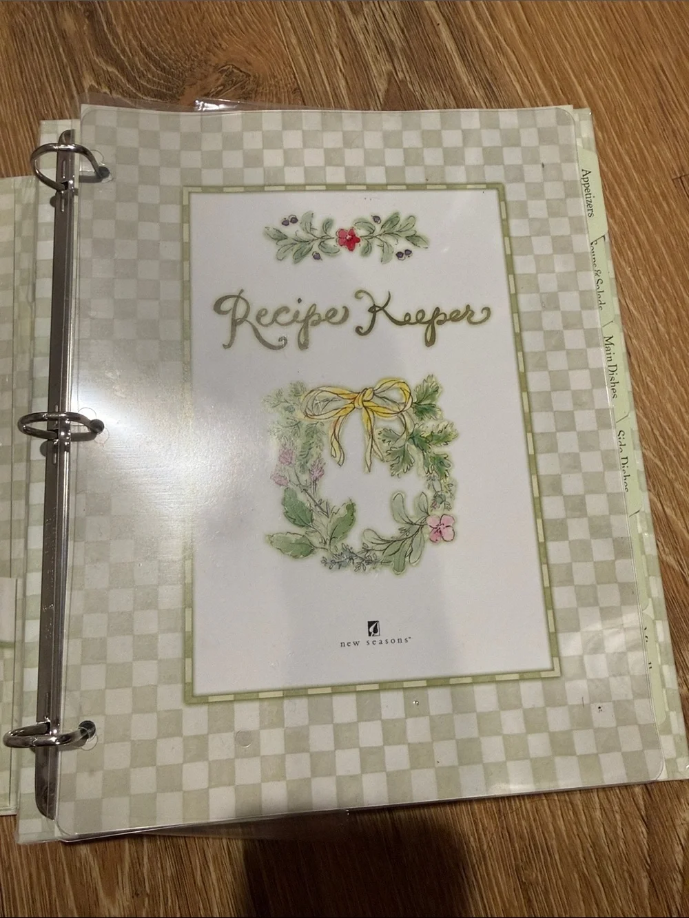New Seasons Deluxe Recipe Binder - White Floral Fruit Design